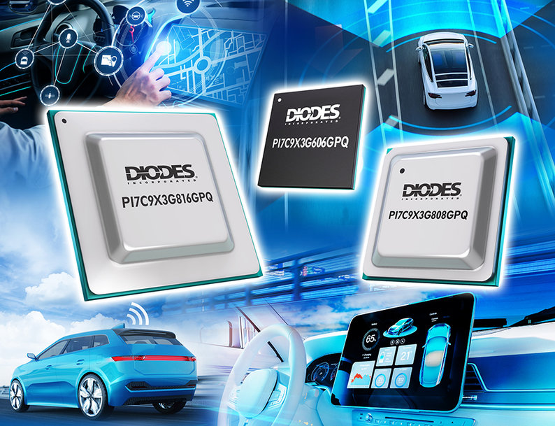PCIe® 3.0 Paket-Switches von Diodes Incorporated für mehr Flexibilität bei Datenkanälen in Automotive-Systemen